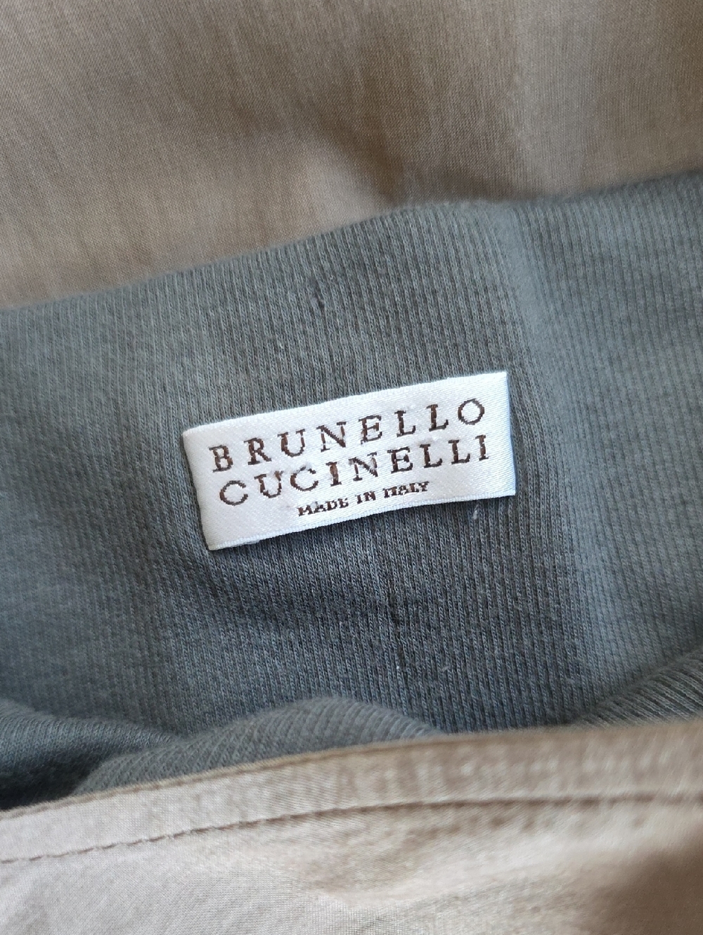 Brunello Cucinelli Sleeveless Two-Tone Shift Dress Beige Gray Cotton Silk Sz S - Picture 4 of 10